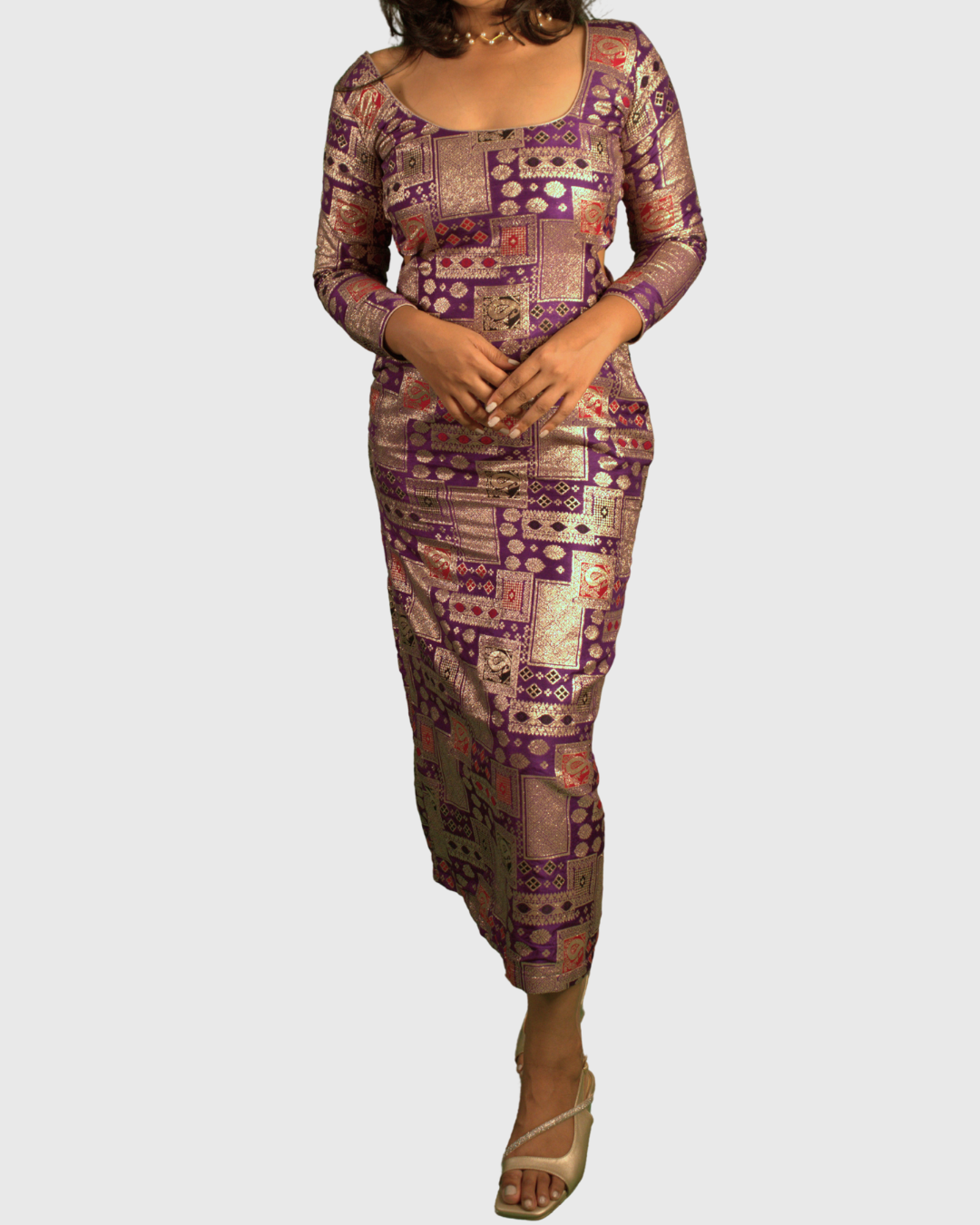 Wine Zehra Dress